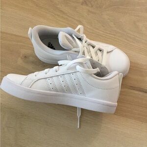 Kids white adidas sneakers